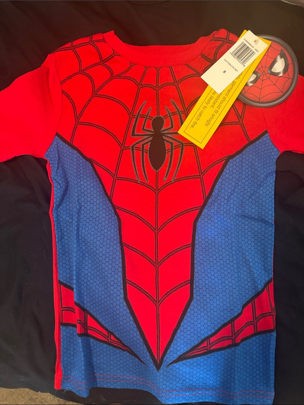 Marvel Spider-Man Red and Blue Kids Pajama Costume - Picture 2 of 7